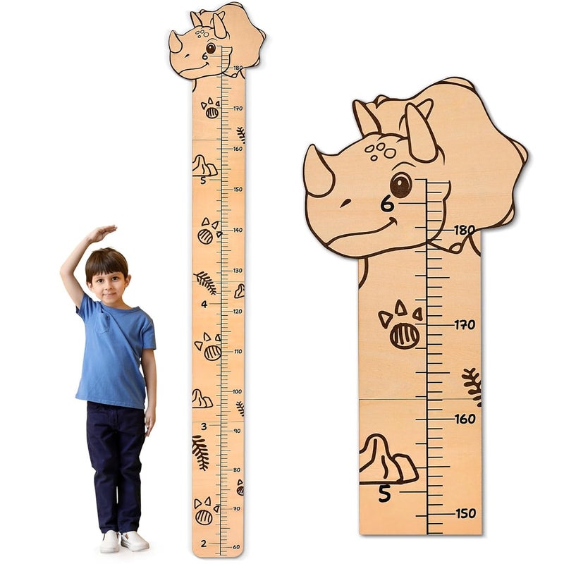 Beinou Growth Chart for Wall Wood Height Chart for Kids Height Measurement for Wall Boy Girls Height Wall Chart Growth Measuring Ruler Room Wall Decor - Image 1
